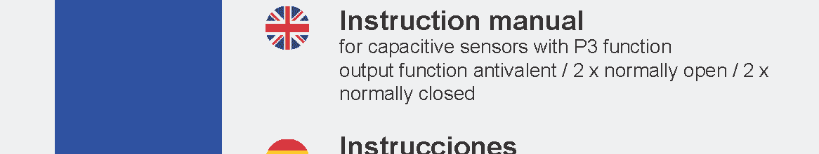 Kapazitive Sensoren P3 EasyTeach