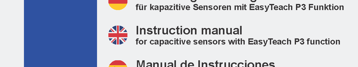 Capacitive Sensors EasyMount P3 EasyTeach